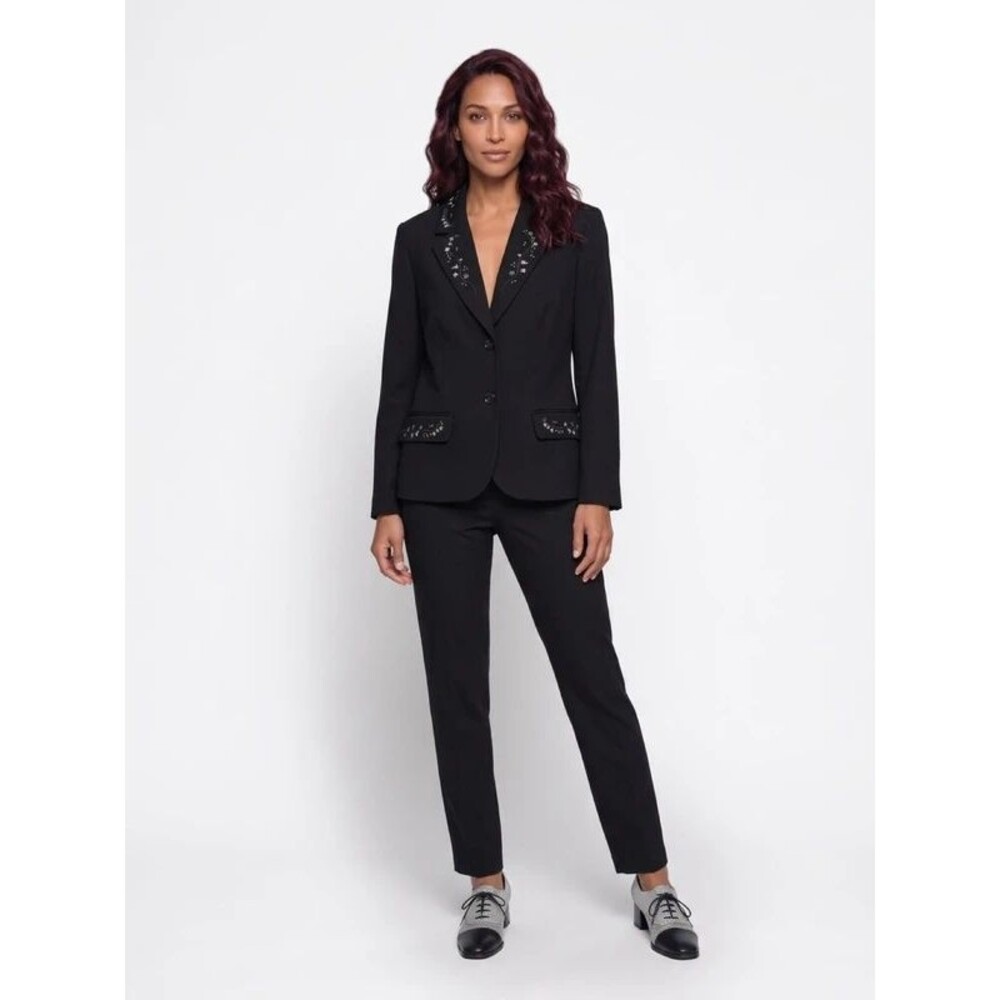 NEW Idea black embellished blazer Size 16
